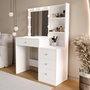 Hanah Home Monroe - MO2-W Mesa de Maquillaje Blanca